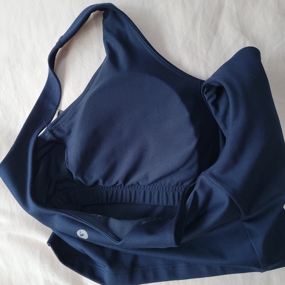 Active Wear Bra Tank Top Built-in Bra Navy Size Small Yoga Exercise Sports - Picture 6 of 12